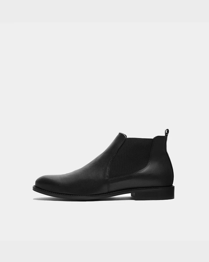 BOHEMA Herren vegan Dean Chelsea Boots Schwarz