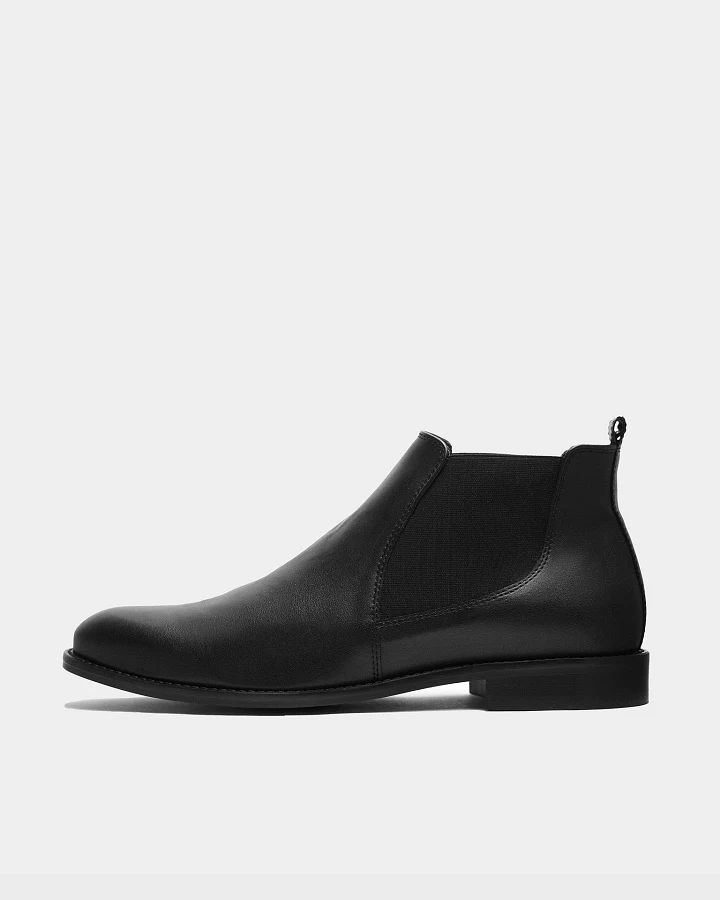 BOHEMA Herren vegan Dean Chelsea Boots Schwarz