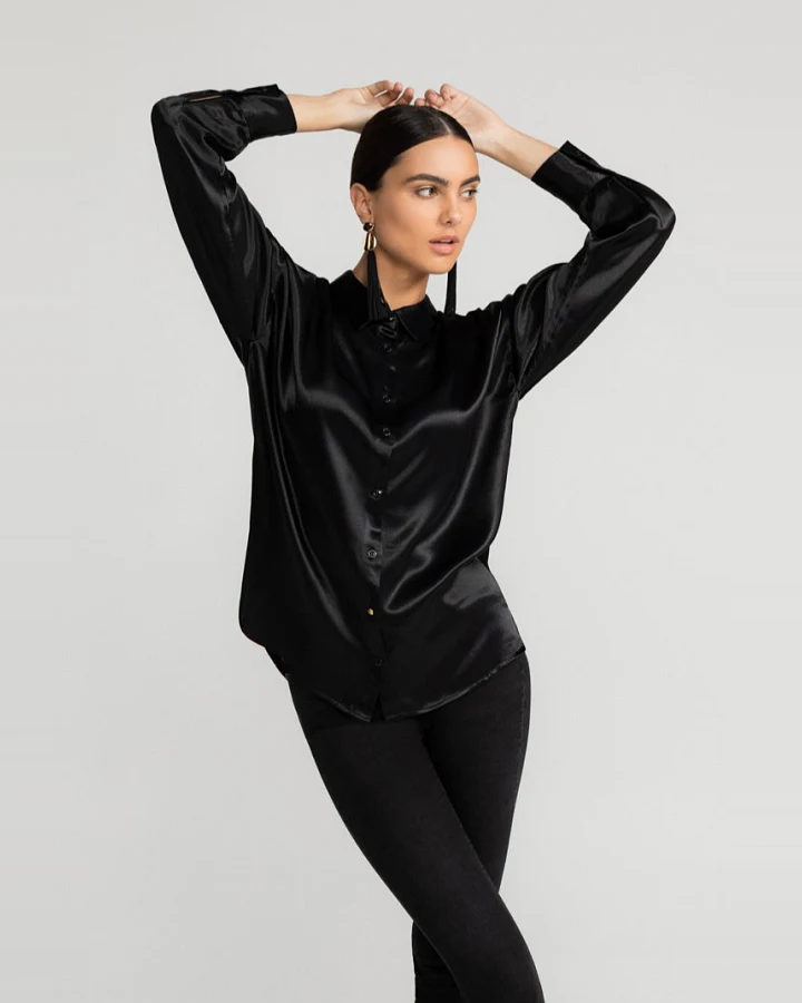 LOVJOI Damen vegan Bluse Alaiya Black