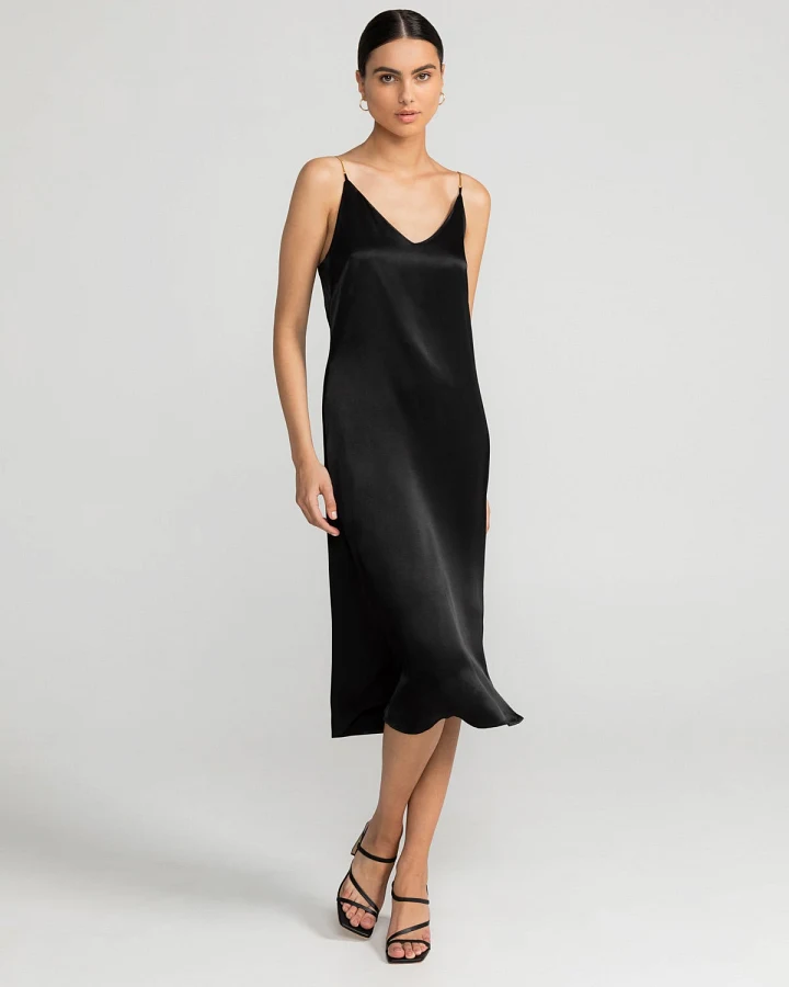 LOVJOI Damen vegan Kleid Elanie Schwarz