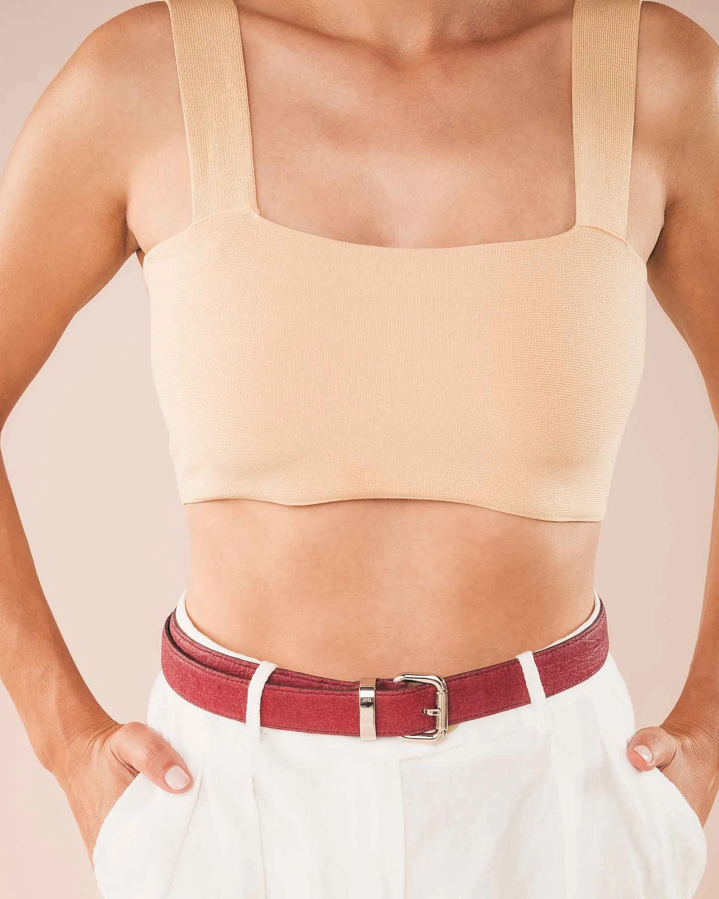 NAE Damen vegan Gürtel Saldes Rot – Ansicht 2