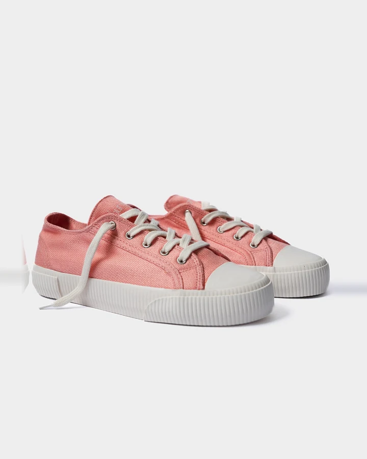 Bamburista Damen vegan Niedrig Sneaker Damen Marienkäfer Flamingo Rose