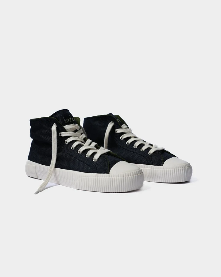 Bamburista Damen vegan Hoch Sneaker Damen Marienkäfer Corvino Nacht Schwarz