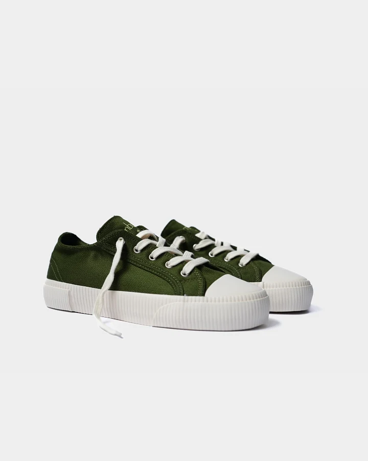 Bamburista Damen vegan Niedrig Sneaker Damen Marienkäfer Paradiso Moosgrün