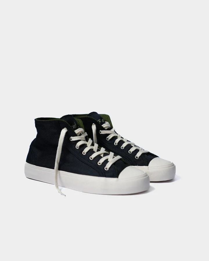 Bamburista Herren vegan Hoch Sneaker Herren Grasshopper Corvino Nacht Schwarz