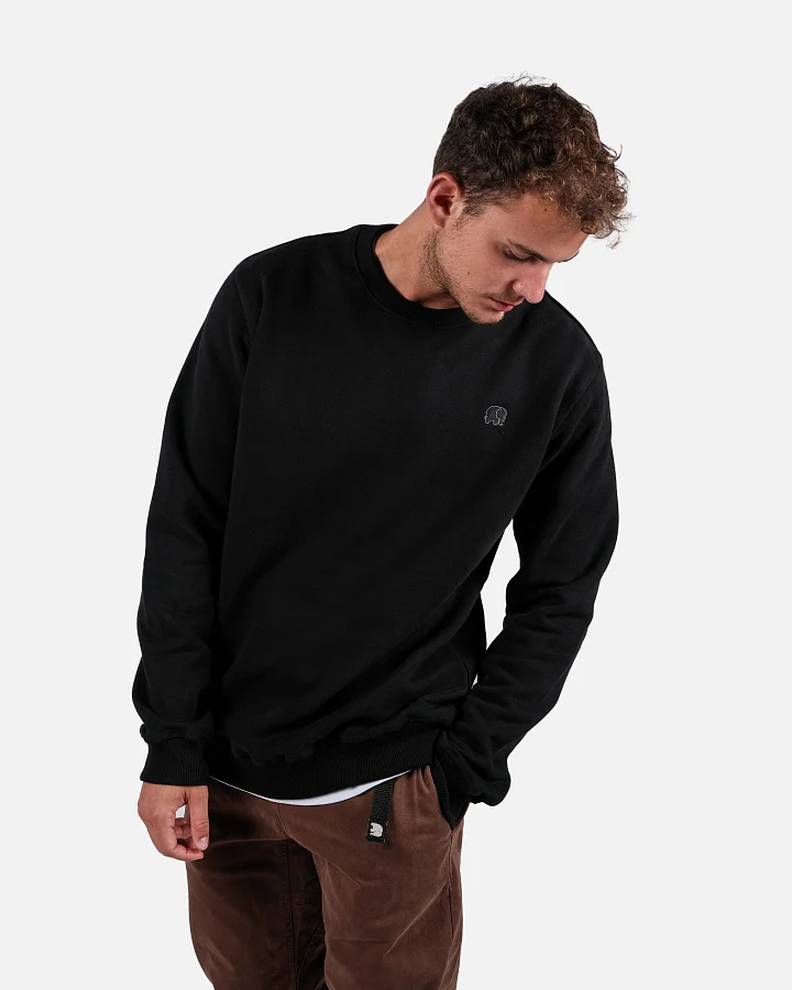 Trendsplant Herren vegan Pullover Essential Schwarz