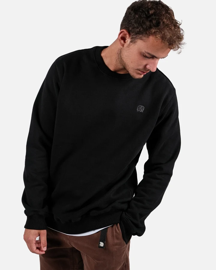 Trendsplant Herren vegan Pullover Essential Schwarz