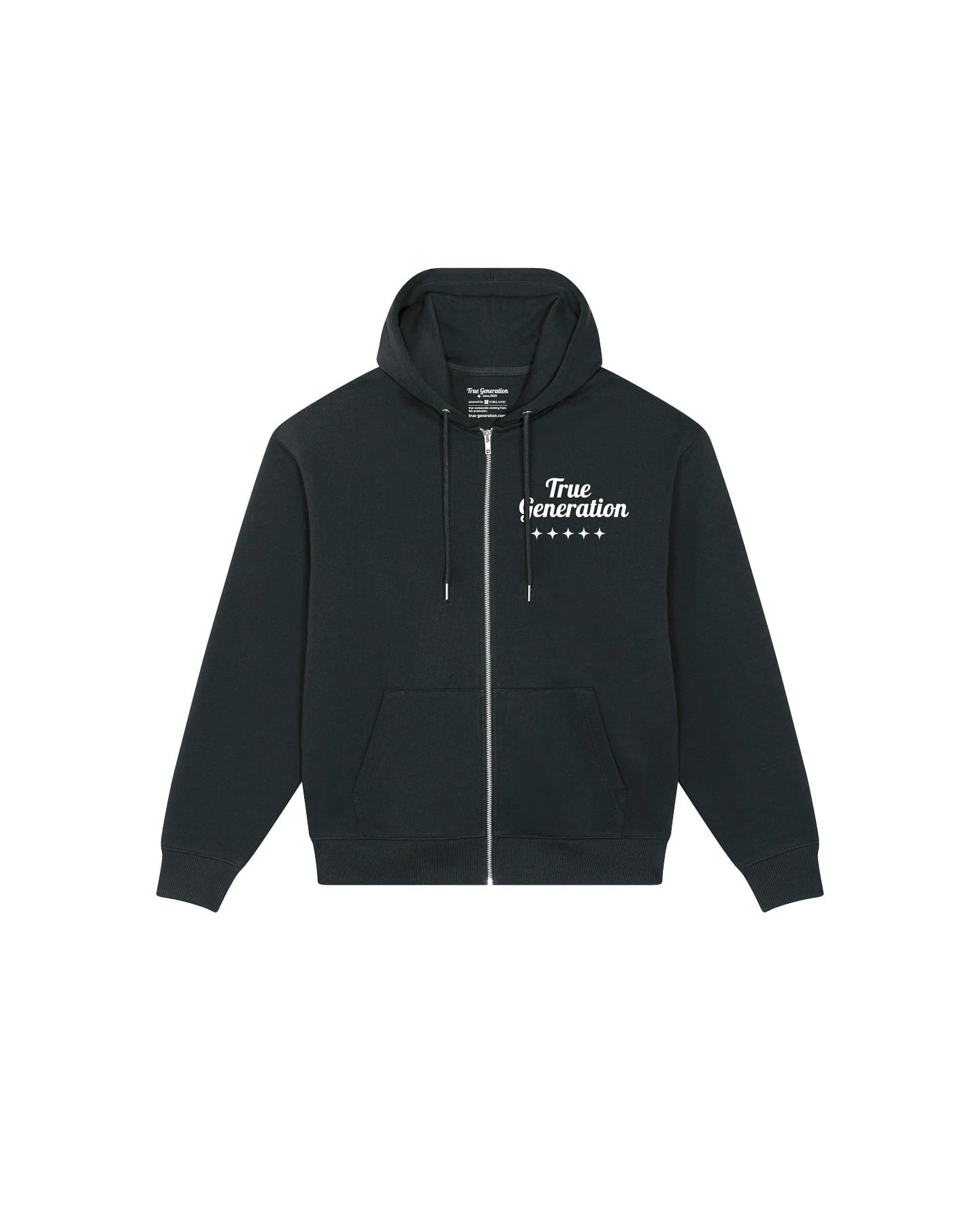 TORLAND Herren vegan Zip-Hoodie Locker Heavy Black – Ansicht 2