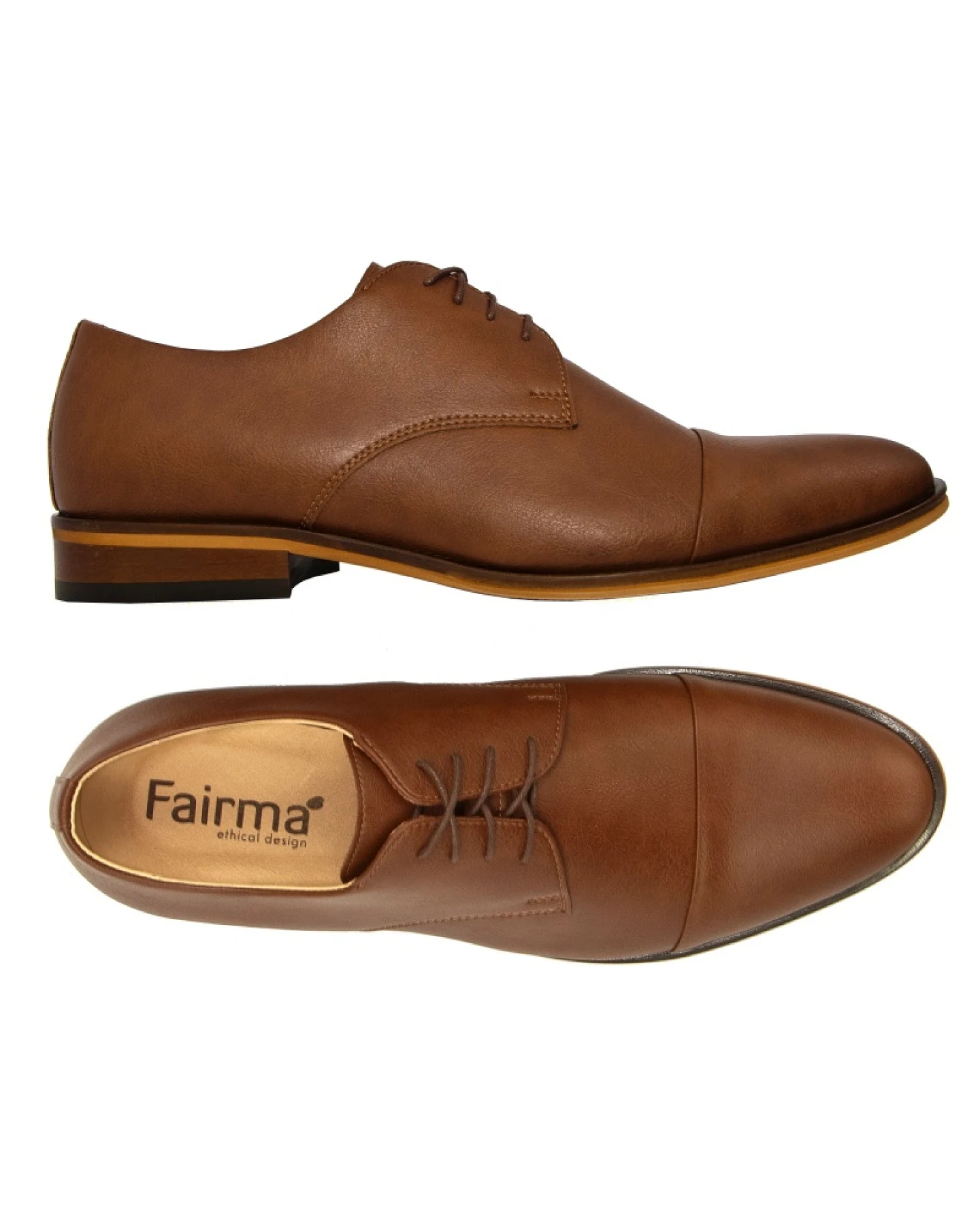 FAIRMA ETHICAL DESIGN Herren vegan Schuhe Henry Nut Hellbraun – Ansicht 2