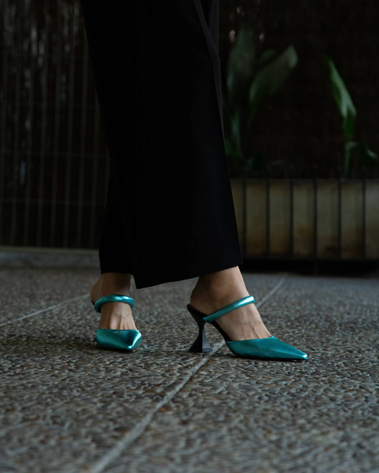 Momoc Damen vegan Pumps Lady Grace Türkis – Ansicht 2