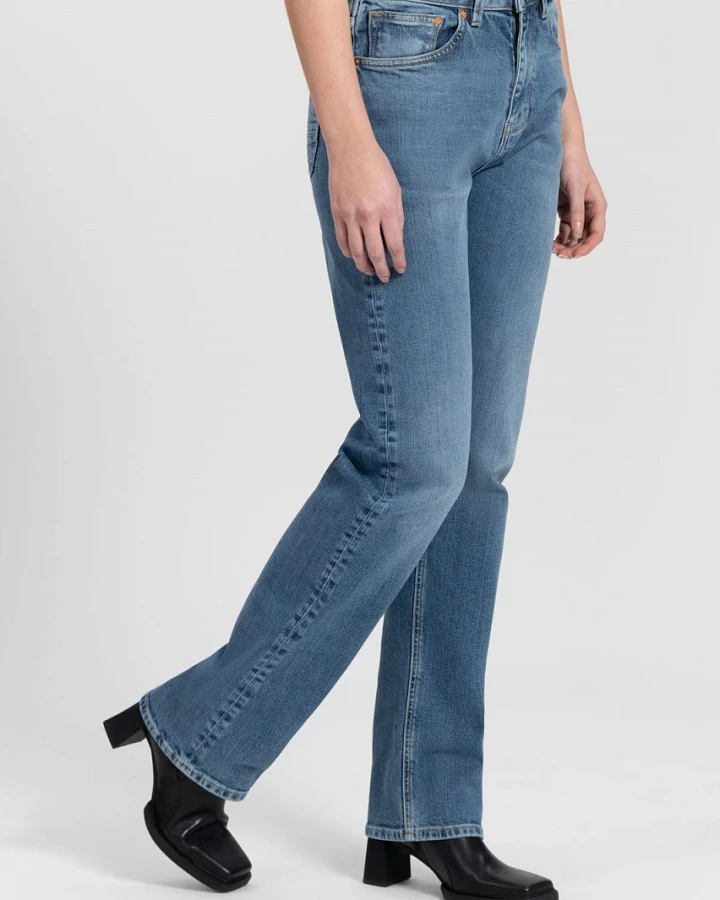 Kuyichi Damen vegan Jeans Straight Rosa Vintage Blau