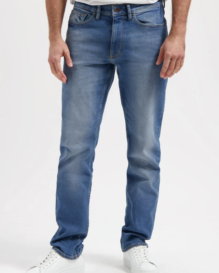 Kuyichi Herren vegan Jeans Scott Regular Daytona Blau