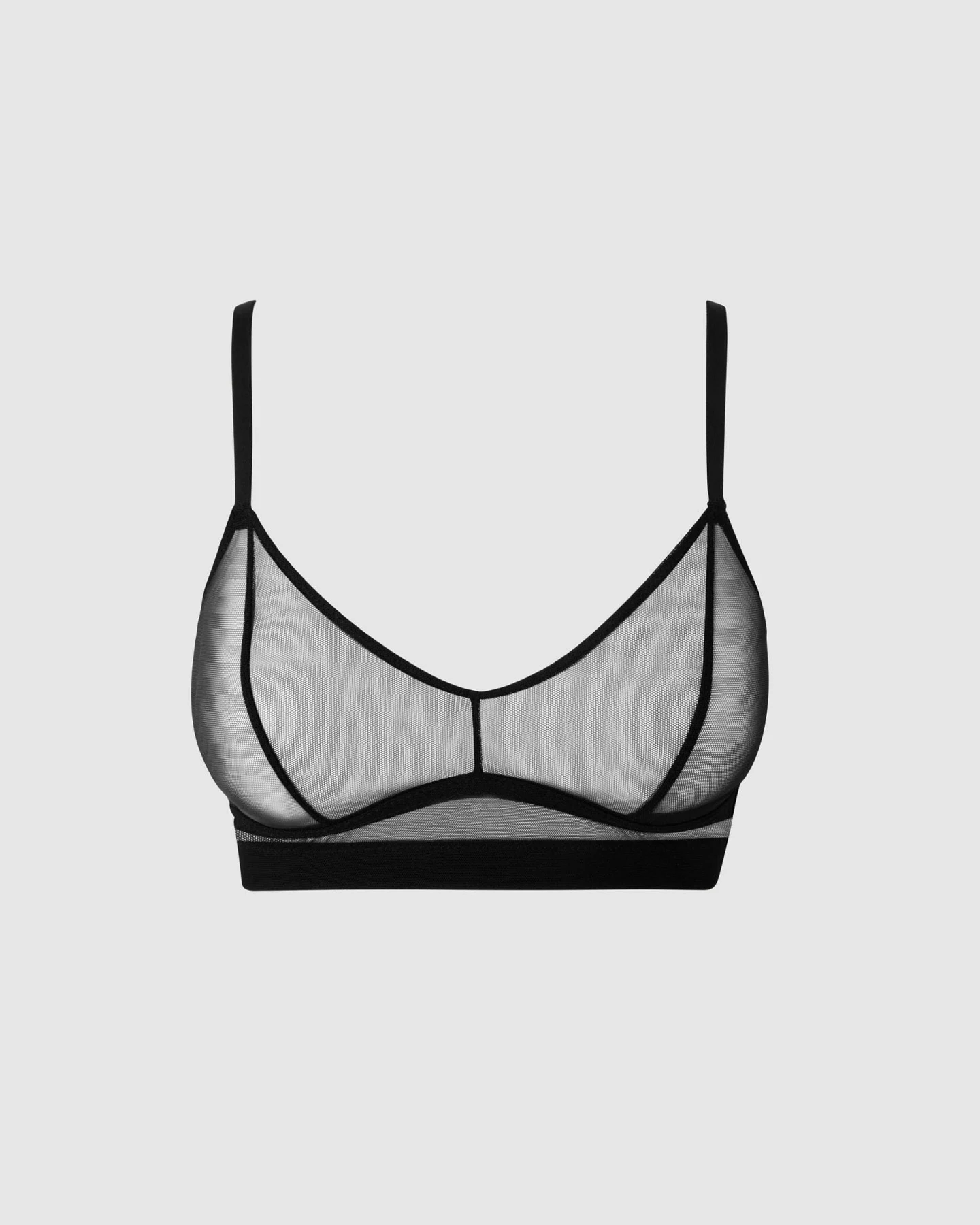 Understatement Damen vegan Balconette Mesh Schwarz – Ansicht 2