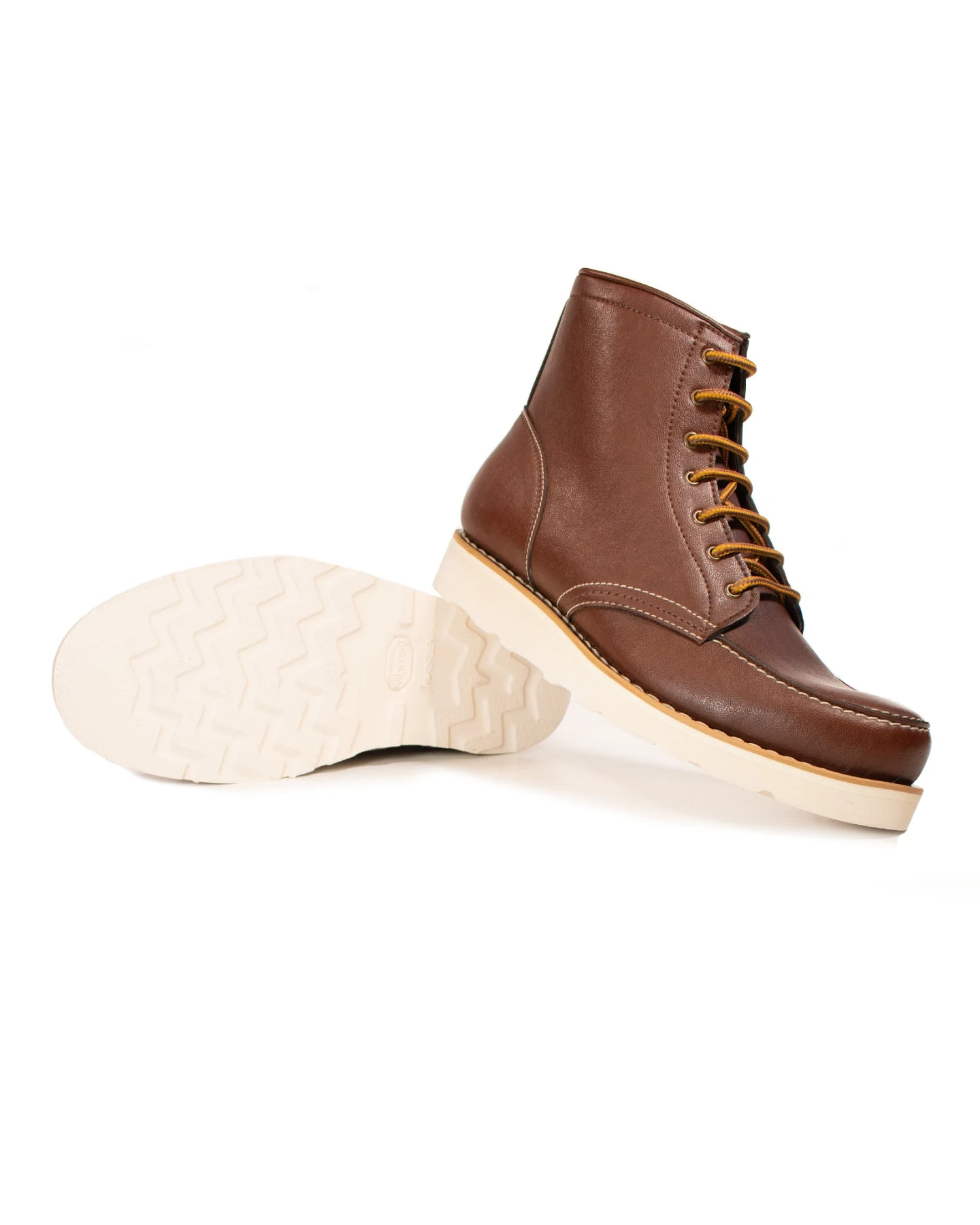 Will's Vegan Store Herren vegan Stiefel Goodyear Welt Rig Chestnut – Ansicht 2