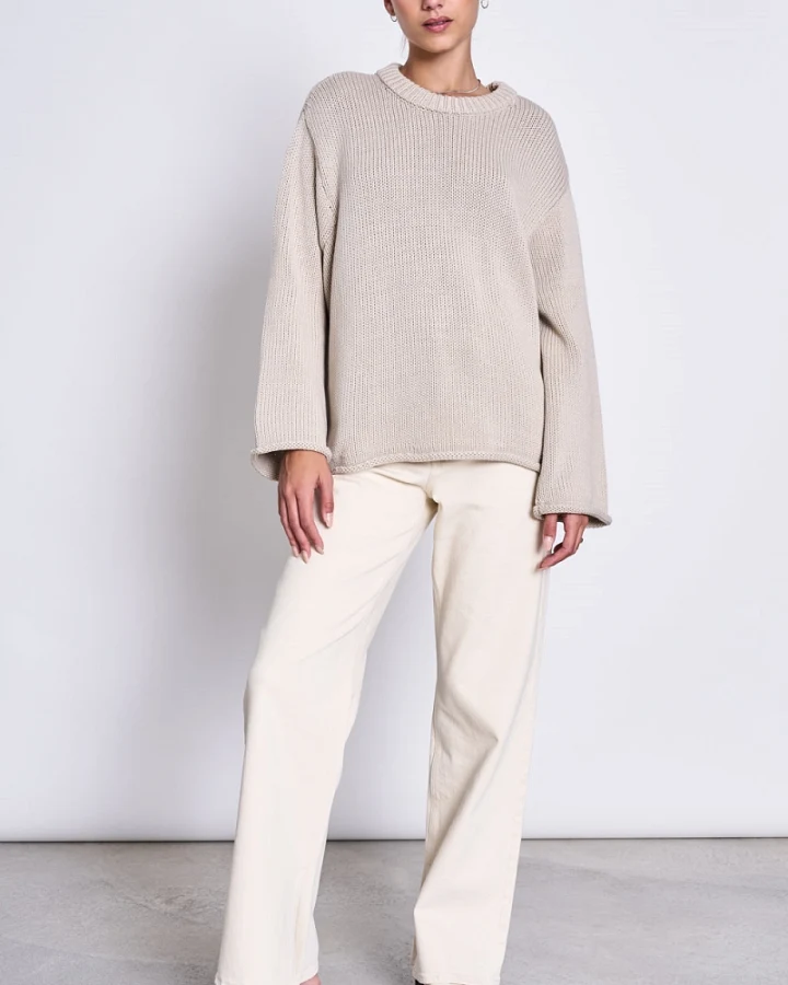 JAN 'N JUNE Damen vegan Pullover Sona Elfenbein