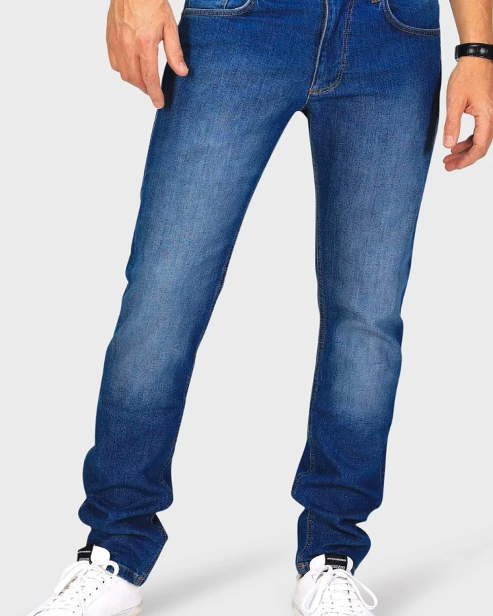 TORLAND Herren vegan Jeans Slim Fit Benny Mid Indigoblau