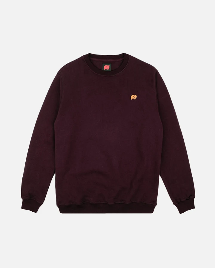 Trendsplant Herren vegan Pullover Weinrot
