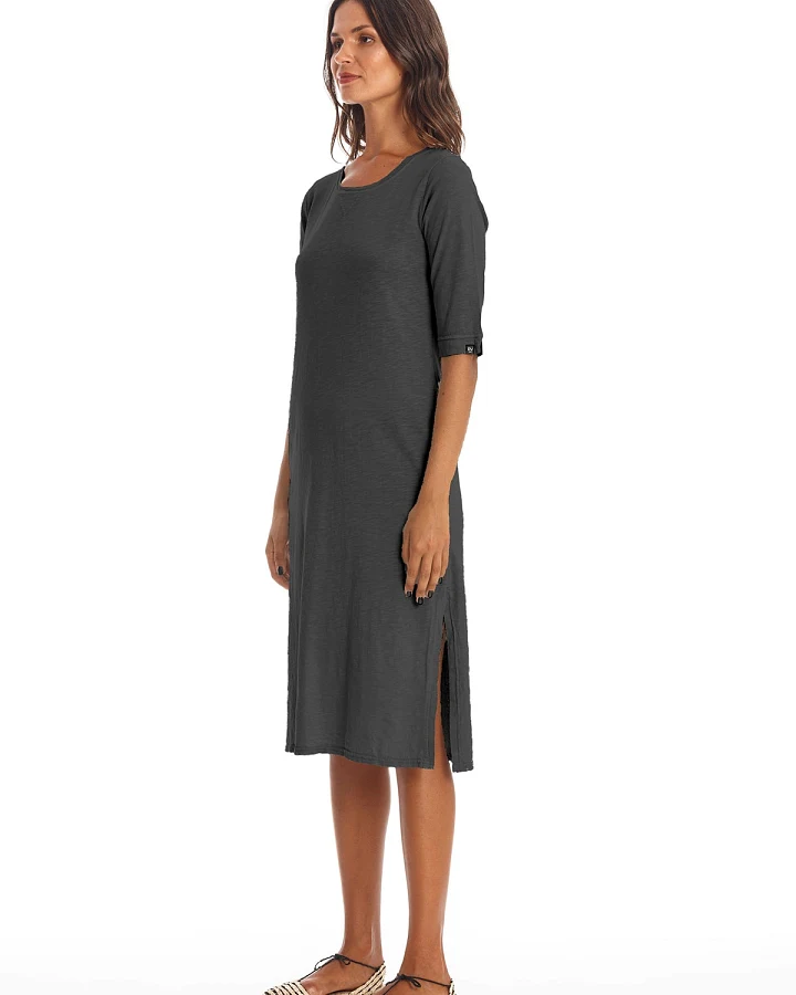 RAVENS VIEW IBIZA Damen vegan Kleid Mia Anthrazit Grau