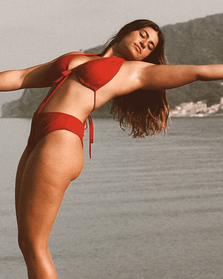 Anekdot Damen vegan Bikini Bottom Geranium / Kernrot