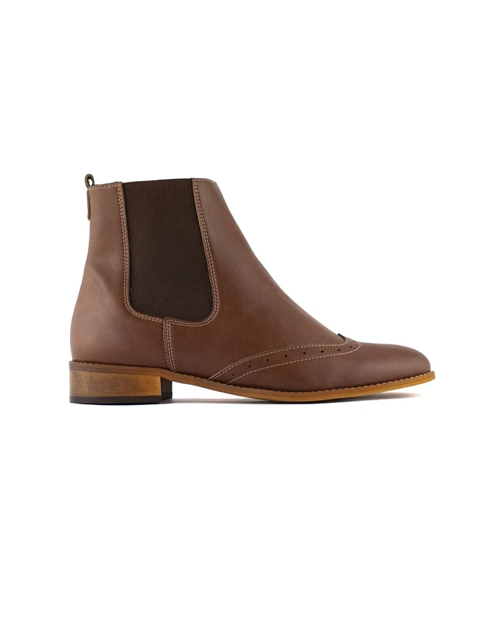 FAIRMA ETHICAL DESIGN Damen vegan Stiefel Pauli Nuss Hellbraun