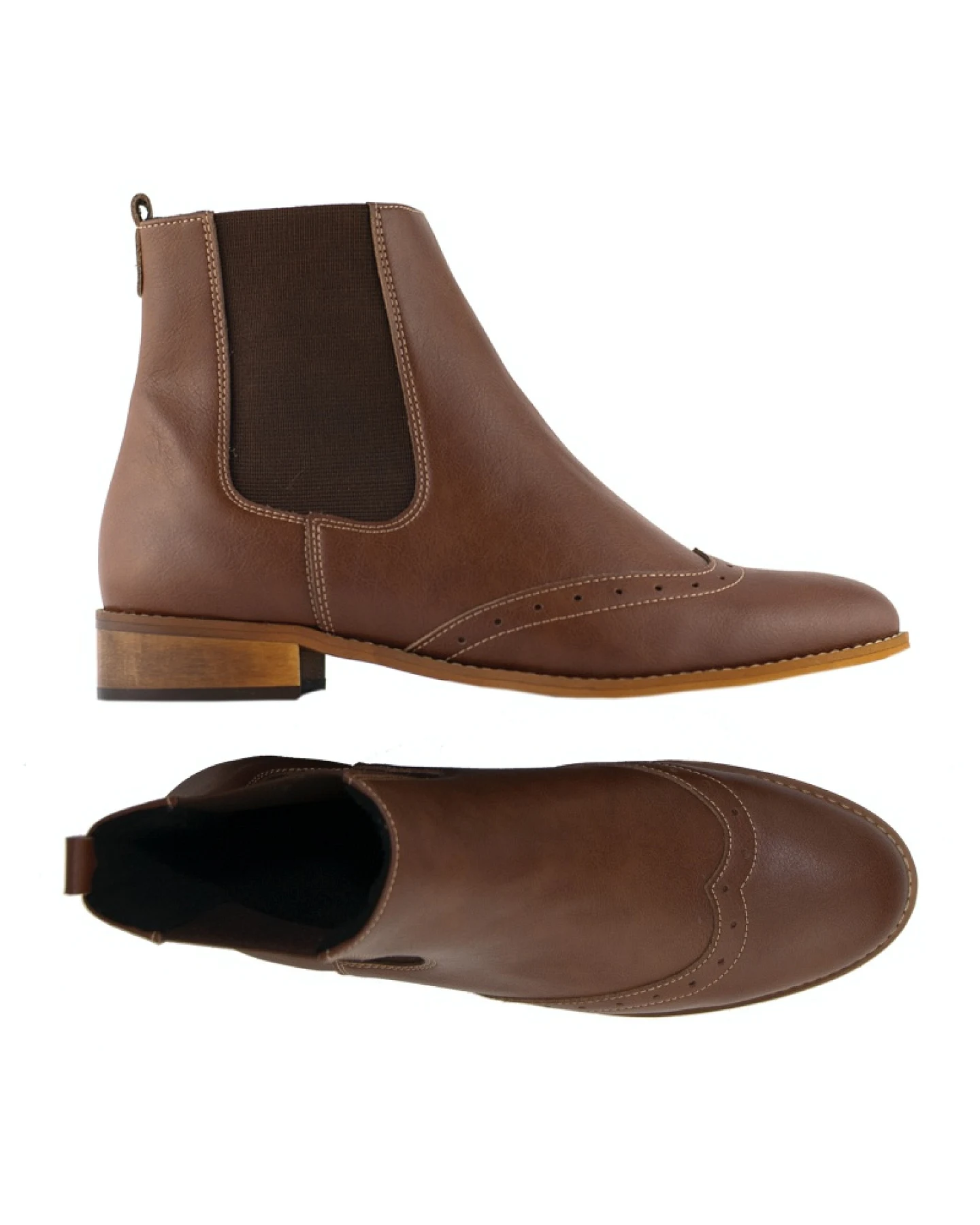FAIRMA ETHICAL DESIGN Damen vegan Stiefel Pauli Nuss Hellbraun – Ansicht 2