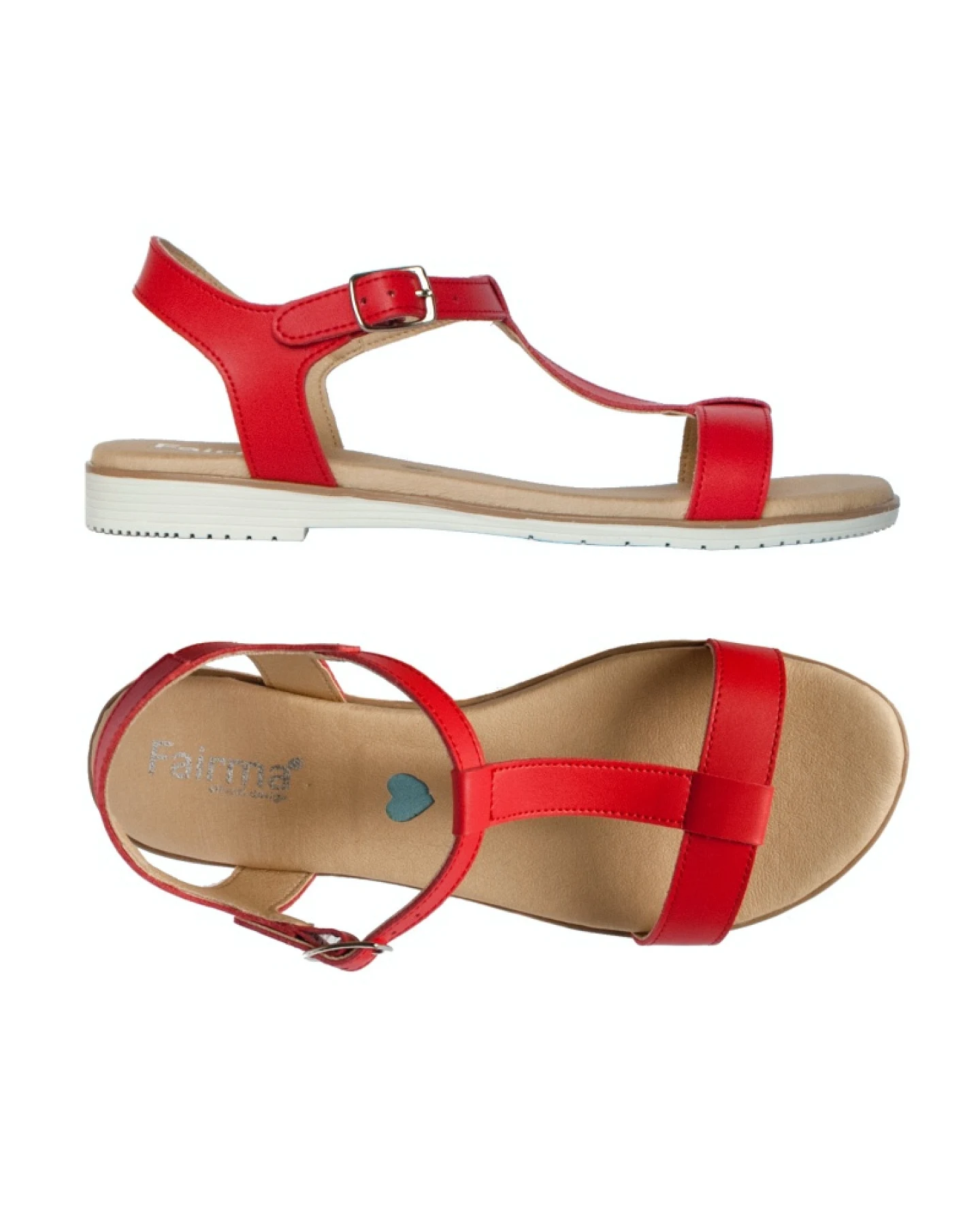 FAIRMA ETHICAL DESIGN Damen vegan Sandalen Ferri Rot – Ansicht 2