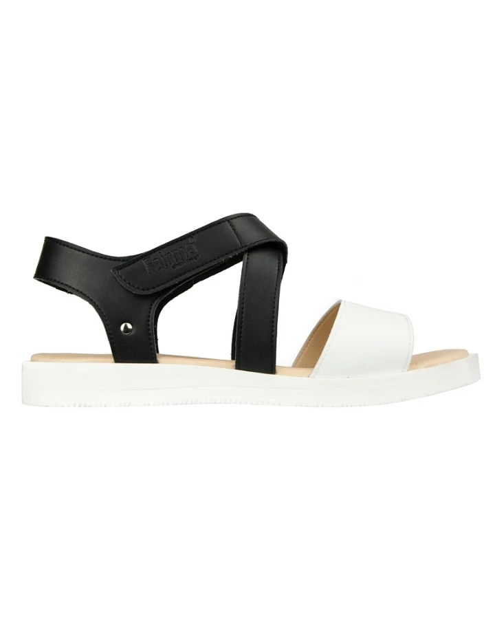 FAIRMA ETHICAL DESIGN Damen vegan Sandalen Mia Schwarz & Weiß