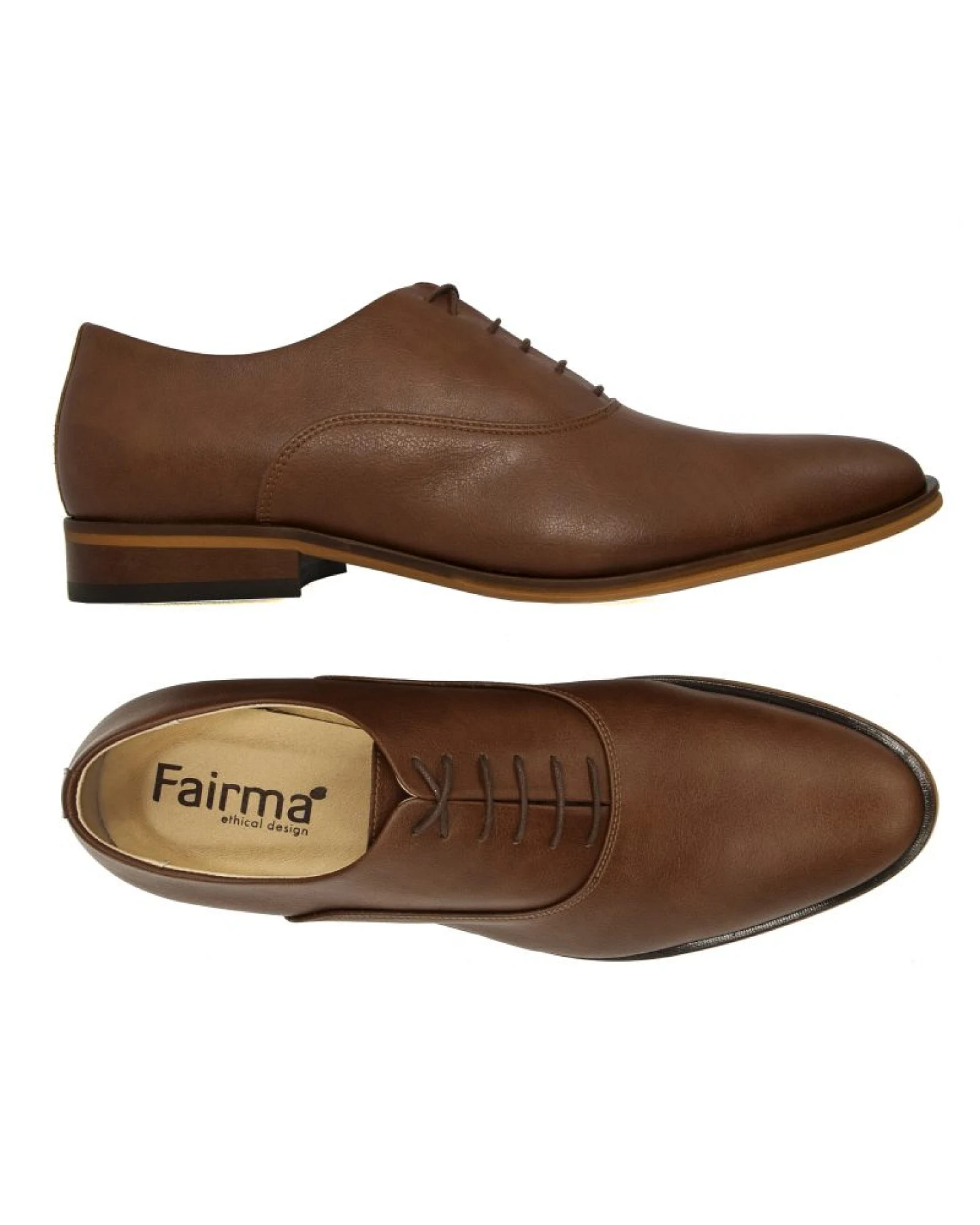 FAIRMA ETHICAL DESIGN Herren vegan Schuhe Harry Nuss Hellbraun – Ansicht 2