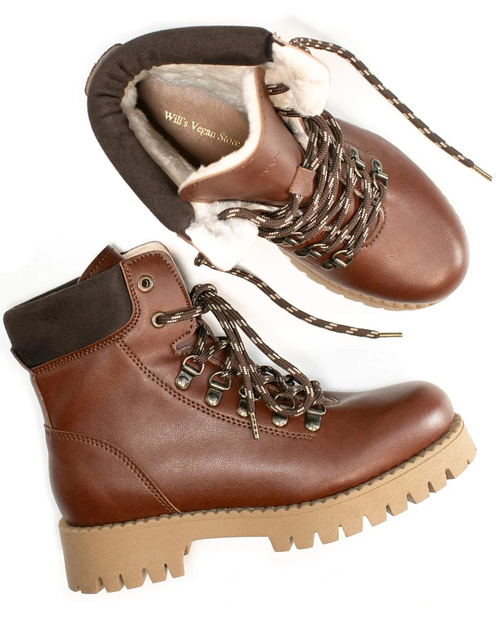Will's Vegan Store Damen vegan Dock Boots Insulated Mk2 Chestnut