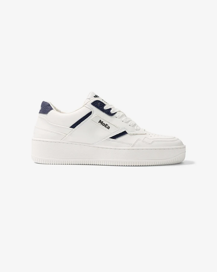 MoEa Herren vegan Sneaker Gen1 Mushroom Weiß & Navy