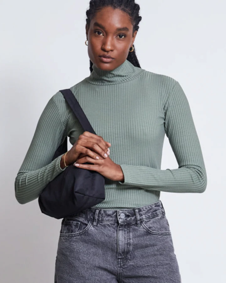 JAN 'N JUNE Damen vegan Rollkragenpullover Mio Sea Spray