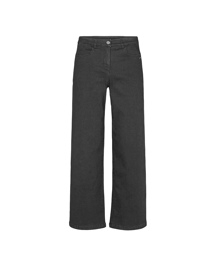 LAURIE Damen vegan Hose Serene 5-Pocket Loose Medium Length Schwarz