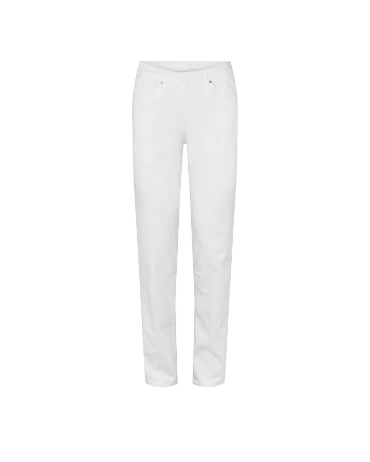 LAURIE Damen vegan Hose Hannah Regular Mittellang Weiß
