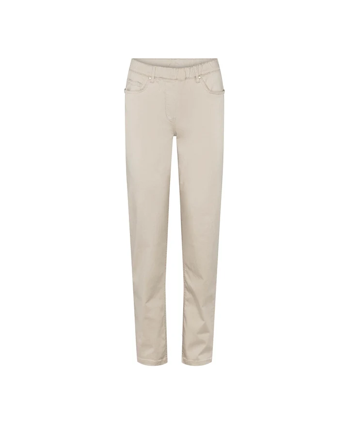 LAURIE Damen vegan Hose Hannah Regular Mittellang Grau Sand