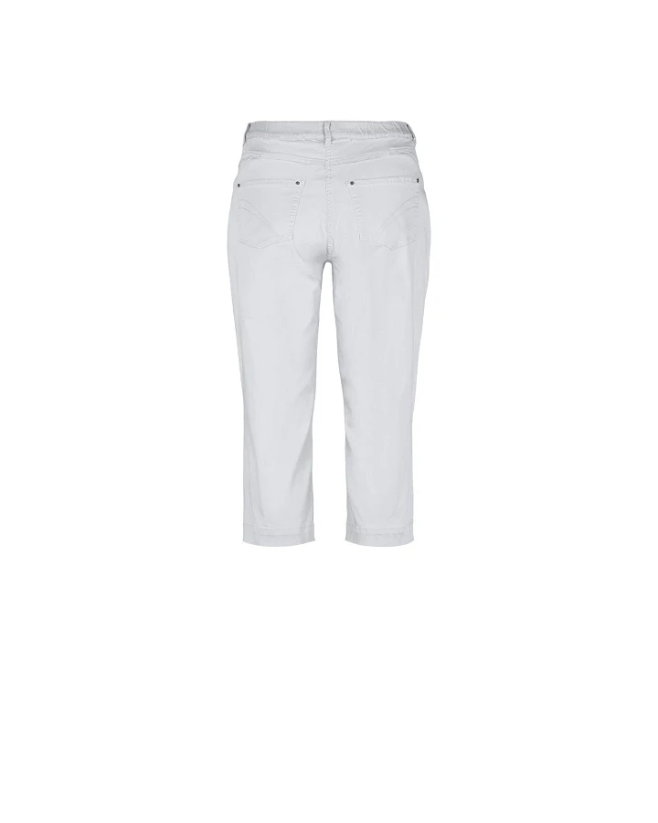 LAURIE Damen vegan Hose Hannah Regular Capri Medium Length Weiß