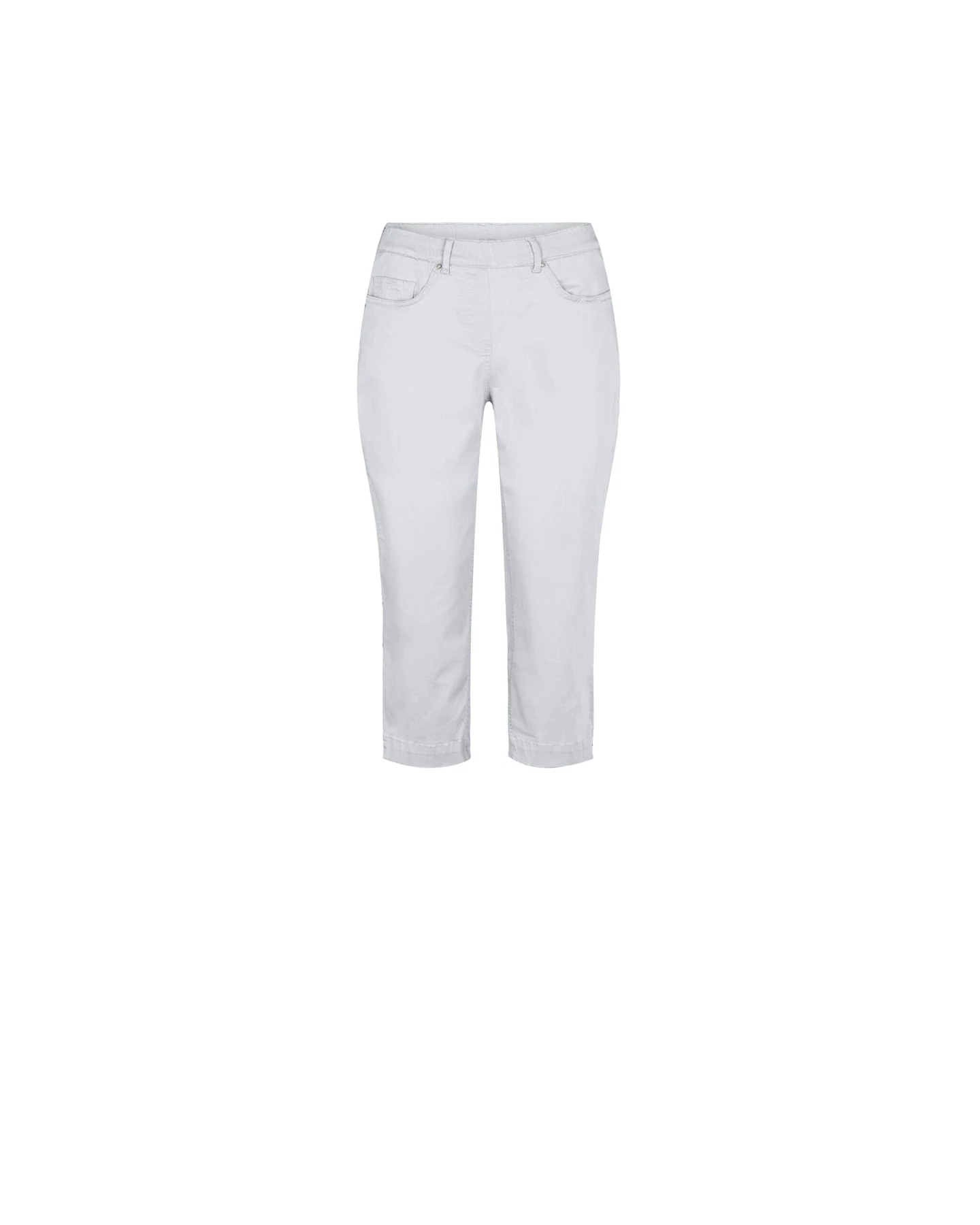 LAURIE Damen vegan Hose Hannah Regular Capri Medium Length Weiß – Ansicht 2