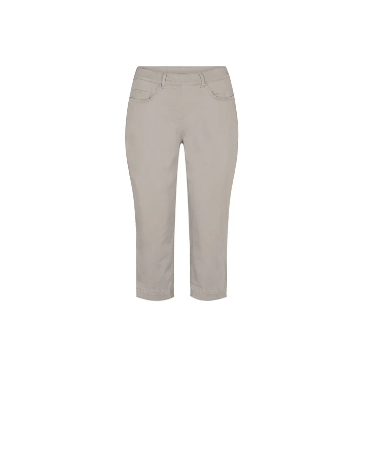 LAURIE Damen vegan Hose Hannah Regular Capri Mittellang Grau Sand