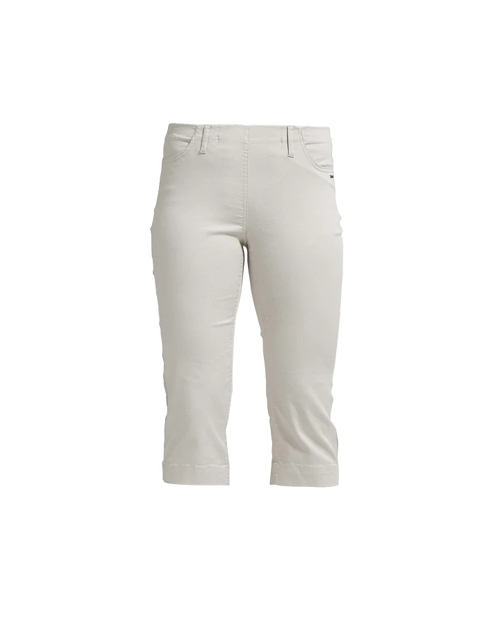 LAURIE Damen vegan Hose Kelly Regular Capri Sl Grau Sand