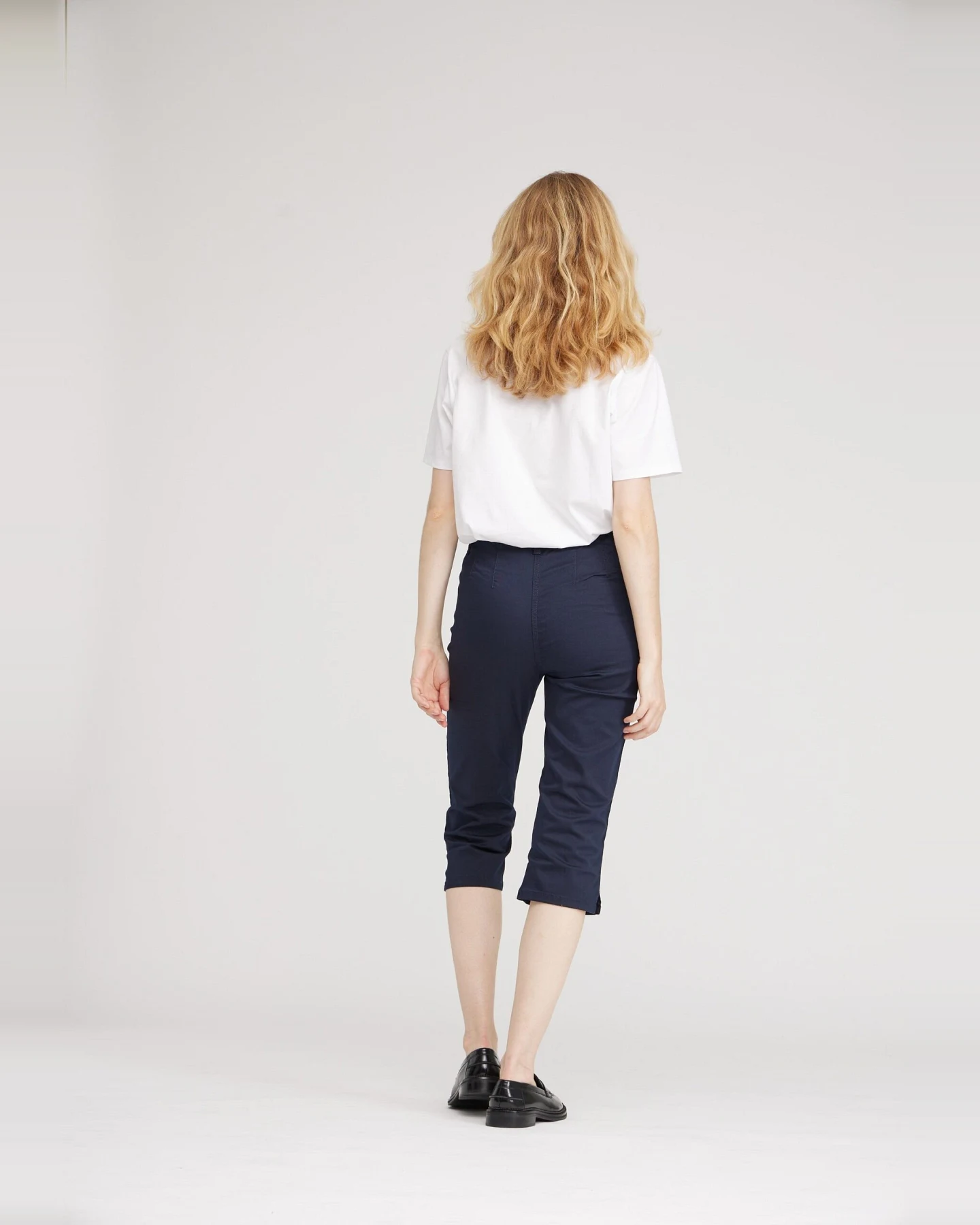LAURIE Damen vegan Hose Kelly Regular Capri Sl Navy – Ansicht 2