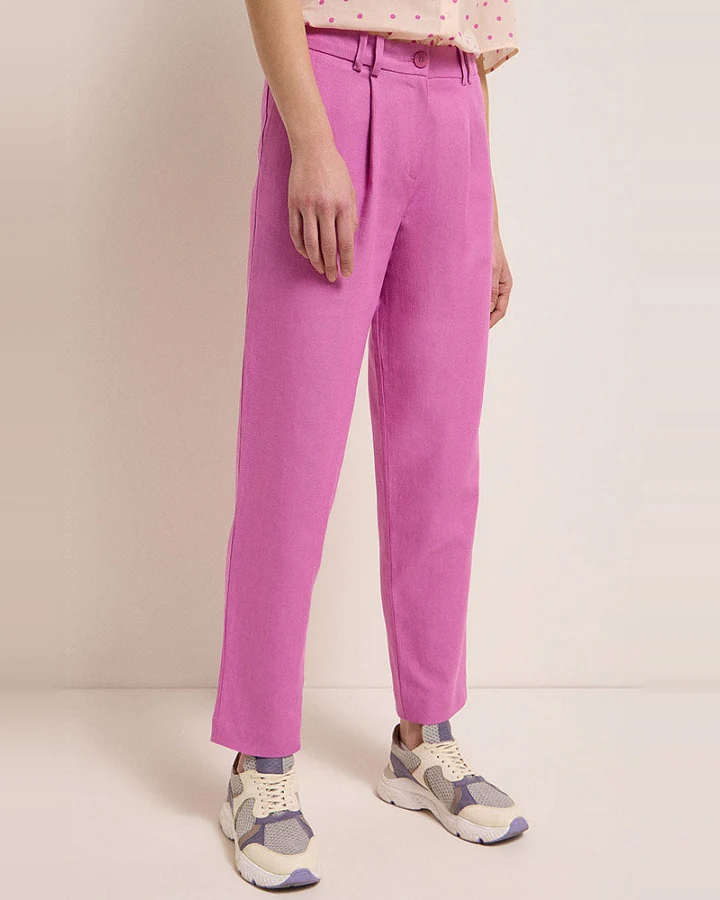 Lanius Damen vegan Hose Bloom Rosa