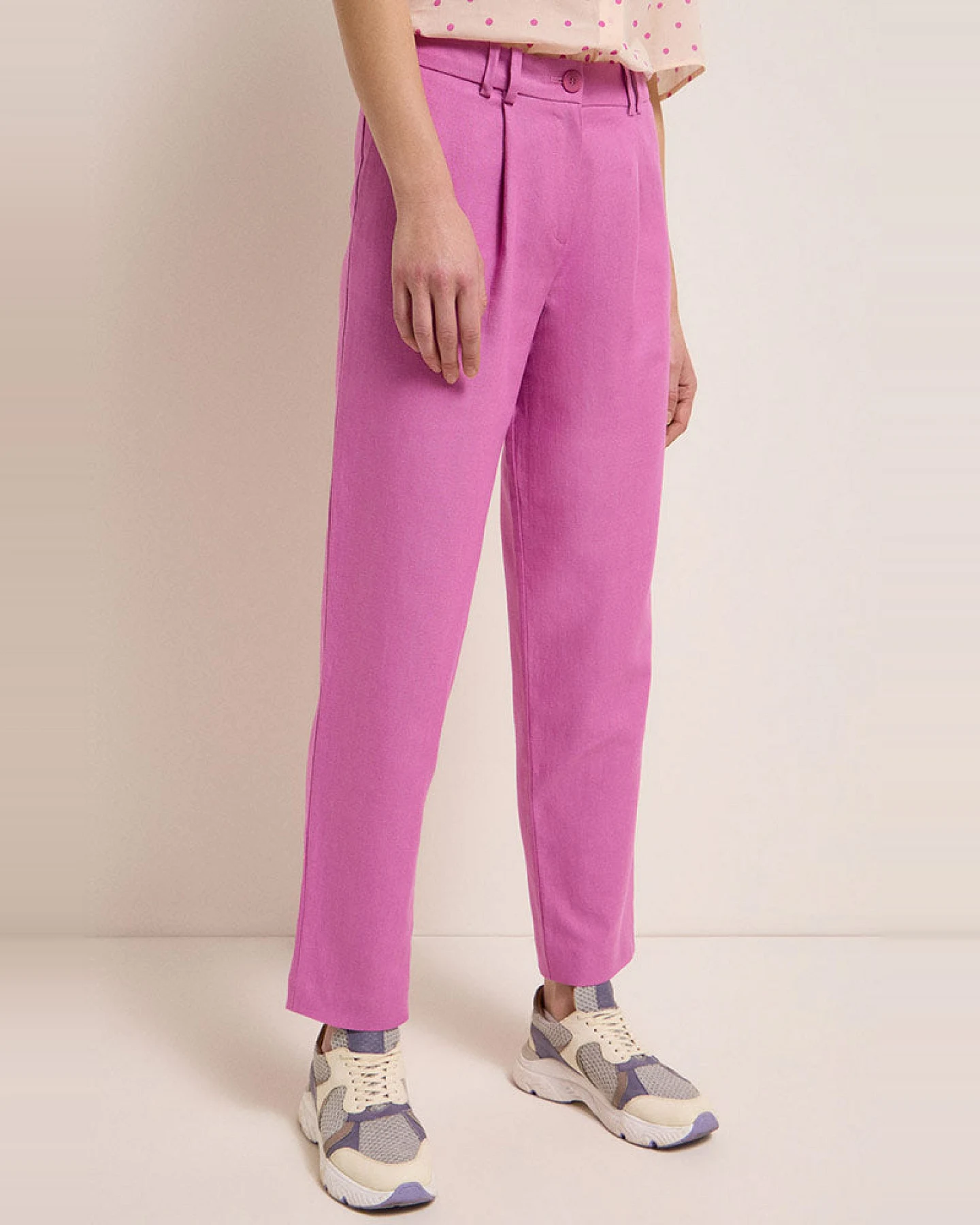 Lanius Damen vegan Hose Bloom Rosa – Ansicht 2