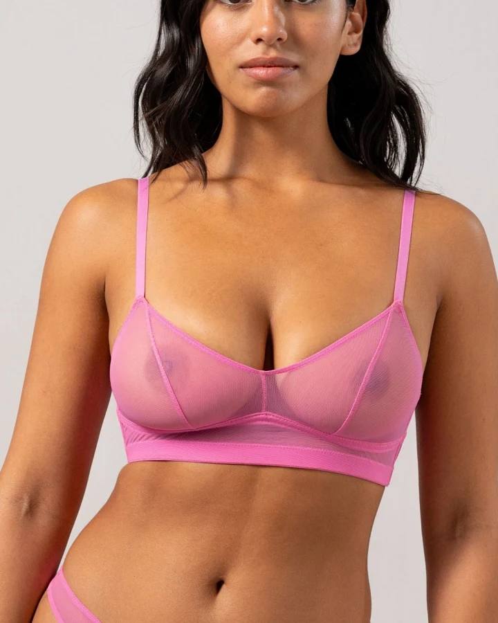 Understatement Damen vegan Mesh Balconette Candy Pink