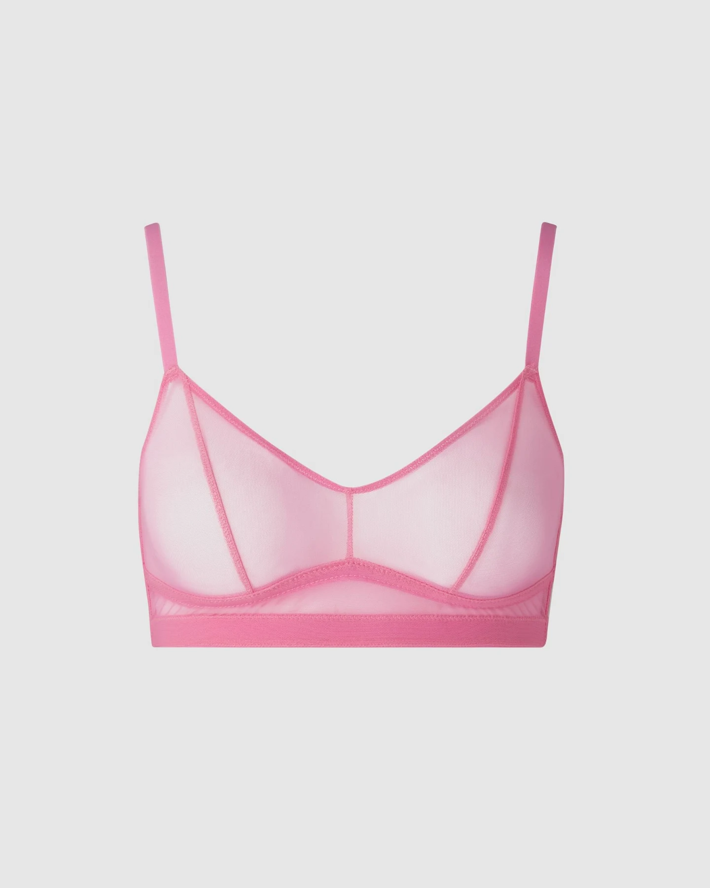 Understatement Damen vegan Mesh Balconette Candy Pink – Ansicht 2
