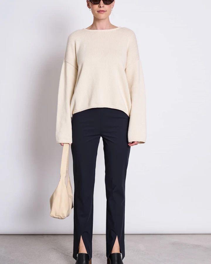 JAN 'N JUNE Damen vegan Schlitzhosen Rhue Schwarz