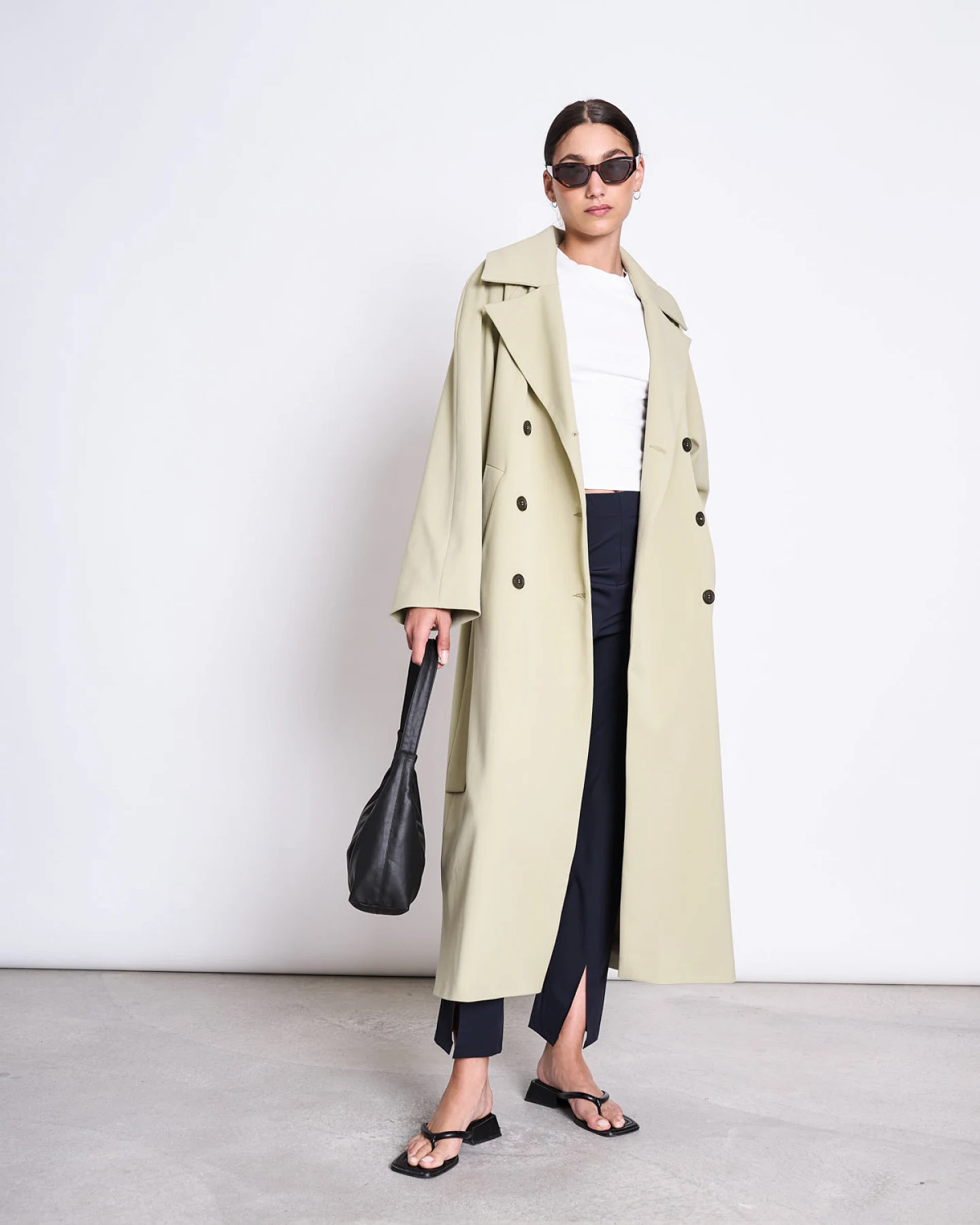 JAN 'N JUNE Damen vegan Schlitzhosen Rhue Schwarz – Ansicht 2