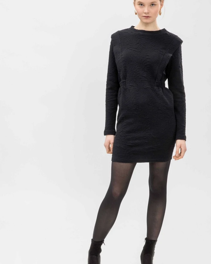 LOVJOI Damen vegan Mini Kleid Abelone Black