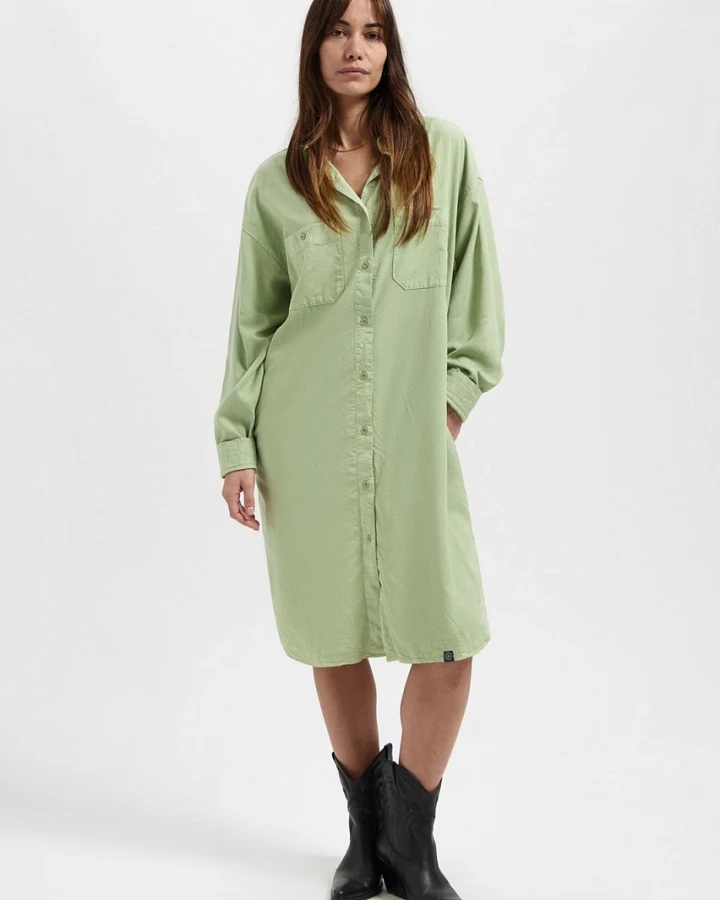 Kuyichi Damen vegan Sadie Kleid Grün