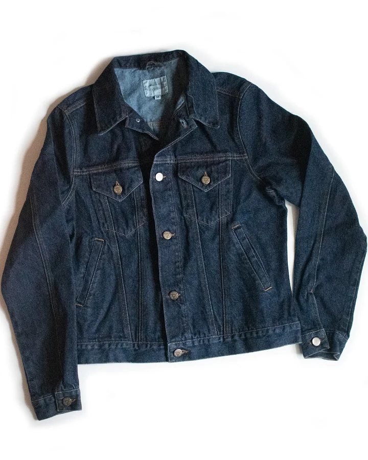 Will's Vegan Store Damen vegan Klassische Denimjacke Für Frauen Dunkelblau