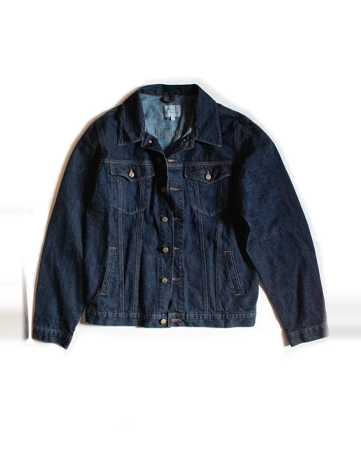 Will's Vegan Store Herren vegan Herren Classic Denim Jacke Dunkelblau