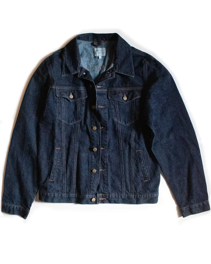 Will's Vegan Store Herren vegan Herren Classic Denim Jacke Dunkelblau